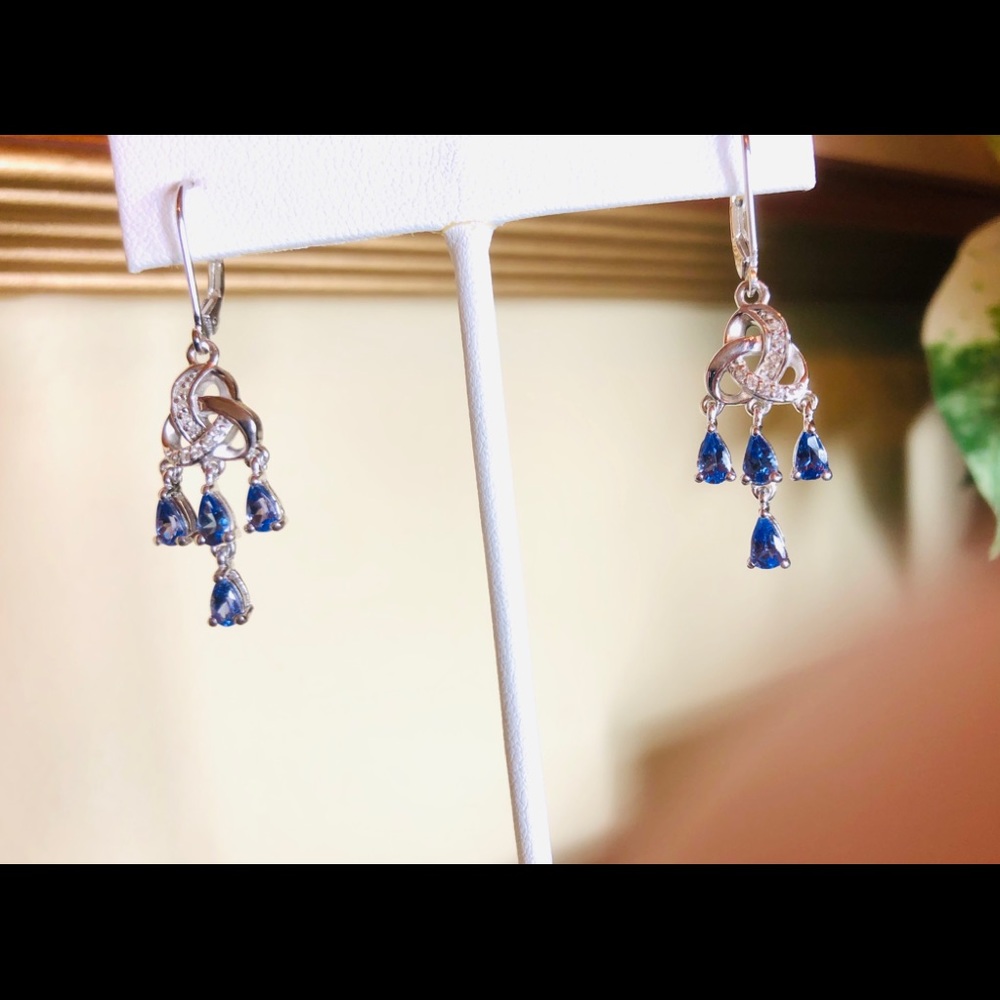 Genuine AAA Tanzanite Earrings